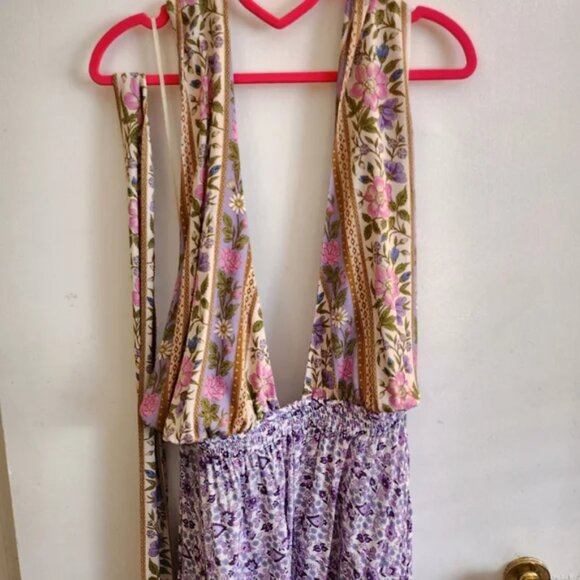 Spell Gypsy Collective Sienna Halter Maxi Dress Backless Sundress Summer Lilac - Picture 8 of 13